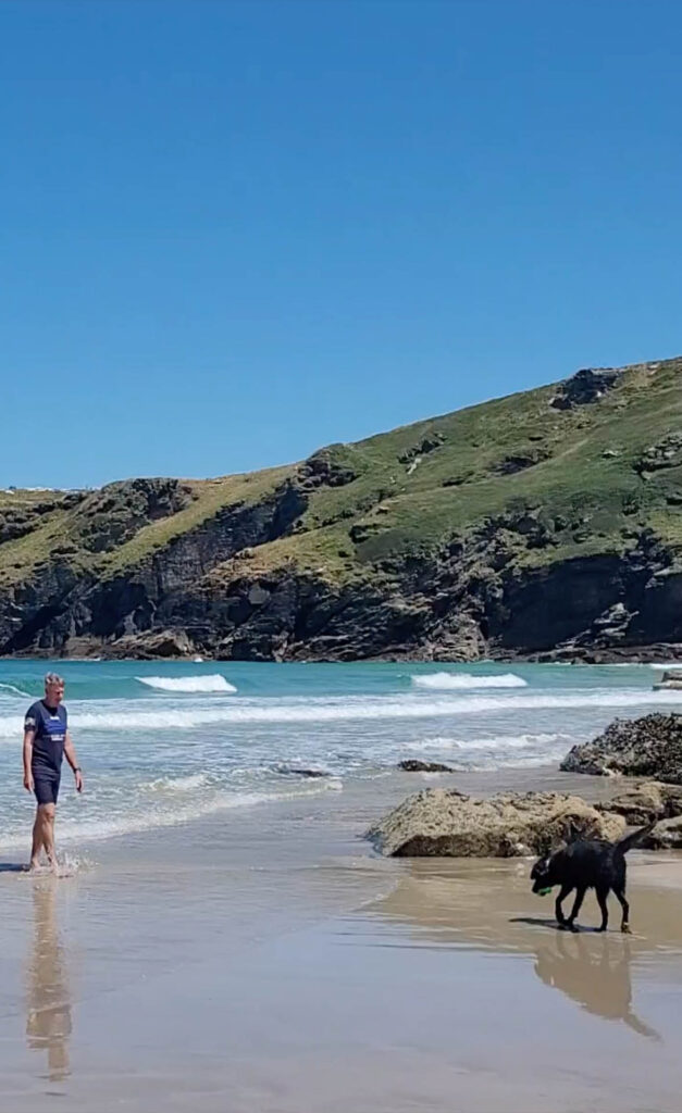 Spring Breaks at Broomhill Manor in Bude Dog walk on the beach