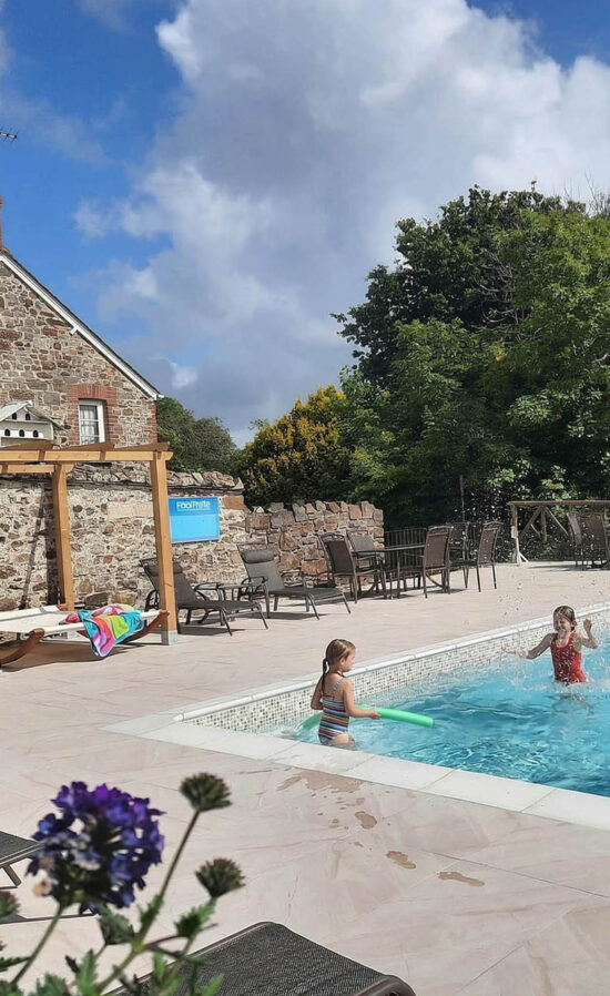 Broomhill Manor pool at the manor portrait