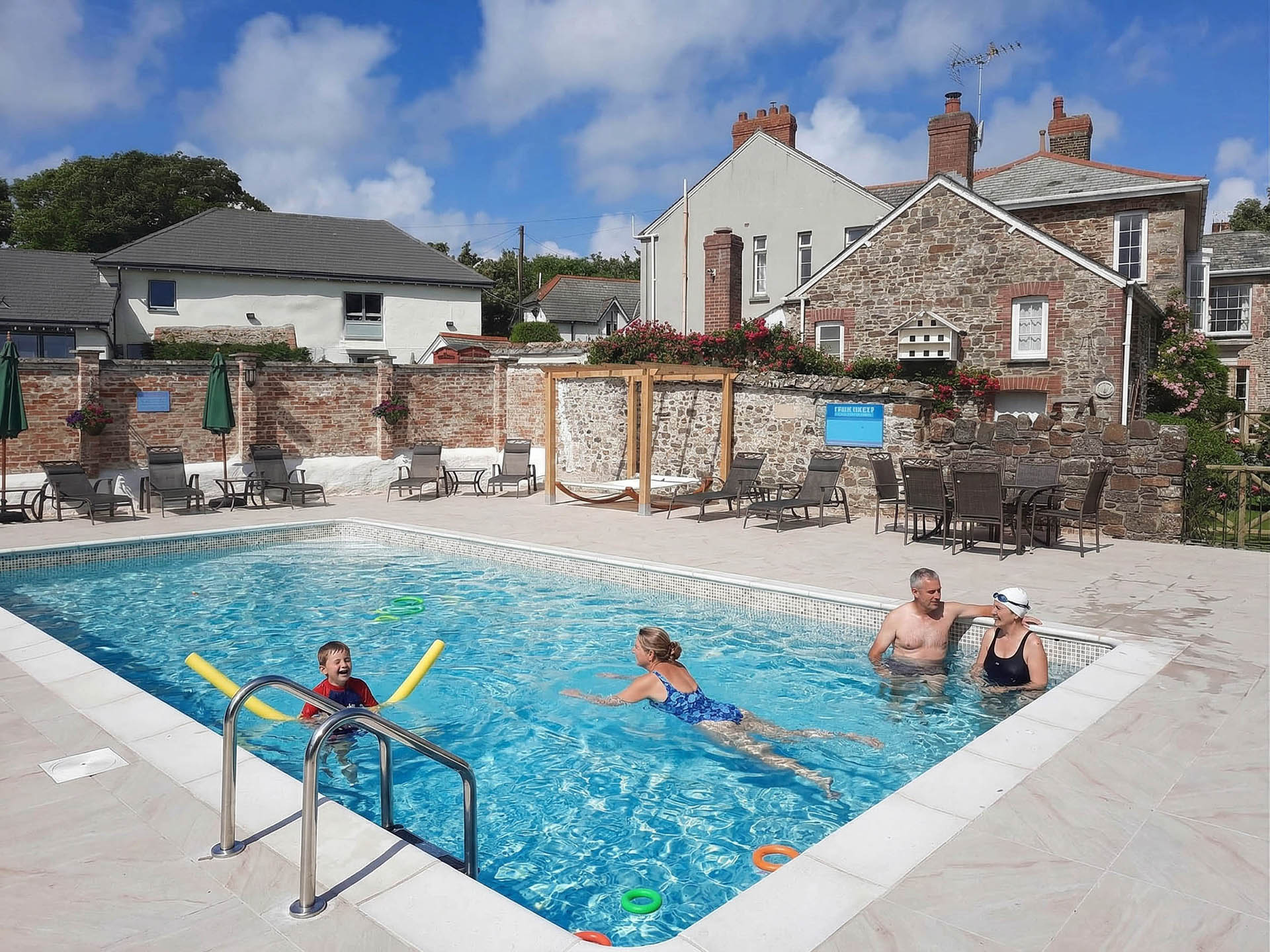 Outdoor pool At Broomhill Manor Holiday Cottages Bude Cornwall