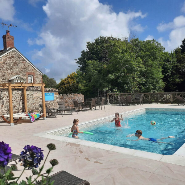 Outdoor pool At Broomhill Manor Holiday Cottages Bude Cornwall