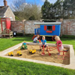 Sandpit at the Village Green Broomhill Manor Holiday Cottages Bude Cornwall