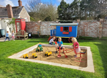 Sandpit at the Village Green Broomhill Manor Holiday Cottages Bude Cornwall